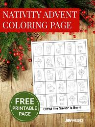 Nativity Advent Coloring Page My Joy Filled Life Advent Coloring Advent Calendars For Kids Christmas Activities For Kids