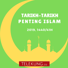 Jangkaan untuk tarikh hari raya pada tahun 2019 adalah seperti berikut Tarikh Tarikh Penting Islam 2019 1440 41h Telekung By Tco