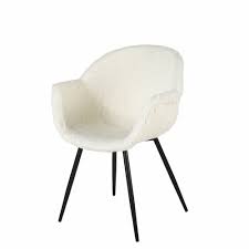 Man spricht in der designerwelt von richtigen farben und von nuancen des momentes. Stuhl Mit Armlehne Aus Weissem Kunstpelz Nicky Maisons Du Monde