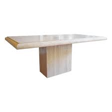 Distinguished by rich veining that's unique to each table, nero seats up to four for brunch, dinner and game night. Long Travertine Marble Stone Dining Table Beveled Edges Italy 1970s Seats 6 For Sale At 1stdibs