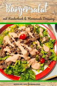 Rezept Gesunder Burger Salat Mit Homemade Dressing Ein Einfaches Gesundes Und Leckere Rezept Auch Im Rahmen Eines Clean9 P Rezepte Salat Mit Rezepte Gesund