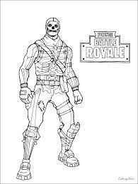 Players that completed the challenges were awarded with ghost portal back bling. Skull Trooper Fortnite Coloring Sheets Novocom Top