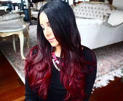 People believe that reverse ombre outcomes excellent tone in long hair. Black Hair With Red Ombre Highlights Cpcgi1rw Jpg 3000 2456 Red Ombre Hair Black Hair Ombre Ombre Hair