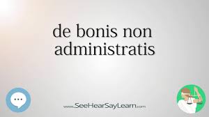 De bonis non administratis definition of de bonis non administratisin accordance with the work a dictionary of law, this is a description of de bonis this entry about administration de bonis non has been published under the terms of the creative commons attribution 3.0 (cc by 3.0) licence. De Bonis Non Administratis Youtube