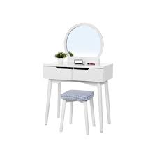 Schminktisch 81x131x39 cm weiß konsolentisch holz modern | kosmetiktisch mit hocker und war diese bewertung hilfreich? Schminktisch Mit Hocker Frisiertisch Vasagle Von Songmics