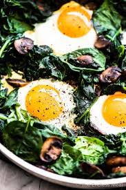Spinach And Eggs With Mushrooms Recipe Stuffed Mushrooms Egg Recipes For Breakfast Healthy Breakfast