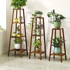 Magshion Bamboo 4 Tier Tall Plant Stand Pot Holder Small Space Table Walmart Com Plant Decor Indoor Plant Stand Indoor Tall Plant Stands