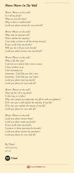 Mirror Mirror On The Wall Poem By Fihaal