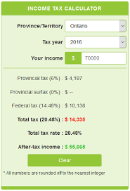 Income Tax Calculator Calculatorscanada Ca