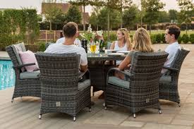 We love this round dining table for a few reasons. Maze Rattan Texas 6 Seat Round Dining Set Grey The Clearance Zone