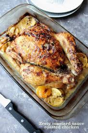 Poulet Roti Au Thym Et Sauce Moutarde Citronnee Recette Poulet Roti Poulet Roti Recette Poulet Entier