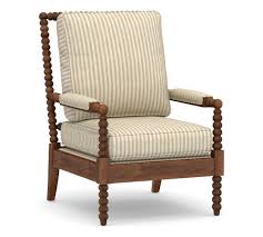 Loralie Upholstered Spindle Armchair Pottery Barn Upholstered Arm Chair Accent Chairs For Living Room Furniture