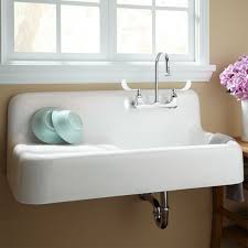 image of: cast iron kitchen sink with