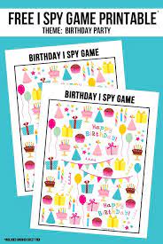 Birthday I Spy Printable Livelaughrowe Com Birthday Activities Kids Birthday Activities I Spy Printable
