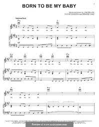 Born To Be My Baby Bon Jovi By D Child J B Jovi R Sambora On Musicaneo Violin Sheet Music Violin Lessons Bon Jovi