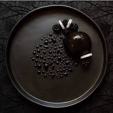 Evil Queen By Lvin1stbite Dark Chocolate Mousse Blackberry Jelly Brownie Dragon Fruit And Black Glaze Inspired On T Food Plating Dark Chocolate Mousse Food