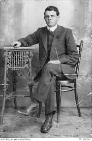 PERTH, WA, C. 1914. STUDIO PORTRAIT OF LAWRENCE DOMINIC MCCARTHY IN  CIVILIAN CLOTHES, PROBABLY ...