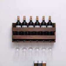 American wine rack wall hanging simple hanging wine rack european modern wall still wall art wine bottle display rack: Vintage Wooden Wall Hanging Red Wine Rack Inverted Creative Home Wine Glass Holder Simple Modern European Glass Frame Wx8071532 Wall Mounted Kitchen Racks Aliexpress