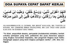 Pada kesempatan ini, kami ingin. Doa Dapat Kerja