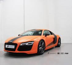 Black And Orange Car Wrap Audi R8 3m 1380 Satin Autumn Orange Personal Vehicle Wrap Project Audi Vinyl Wrap Car Car Wrap
