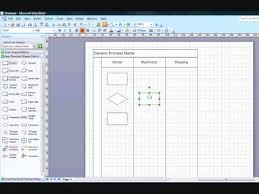 creating cross functional flow chart in visio 2007