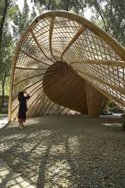 Swirling Cloud Bulletin Pavilion For Bjfu Garden Festival Sup Atelier Arch2o Com Pavilion Architecture Bamboo Architecture Architecture