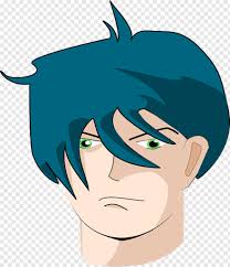 Or share other black male. Avatar Boy With Blue Hair Cartoon Transparent Png 552x640 2361085 Png Image Pngjoy