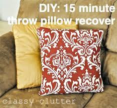 Recover A Throw Pillow In 15 Minutes (Or Less!) - Classy Clutter