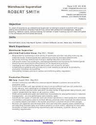 Warehouse Supervisor Resume Samples Qwikresume