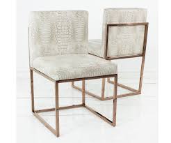007 Dining Chair With Rose Gold Frame White Dining Chairs Modern Dining Chairs Dining Chairs