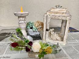 結婚式diyランタンとキャンドル台アンティーク調を100均で キャンドル 結婚式 diy ランタン