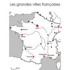 Retrouve le nom de la ville marquée d'un point rouge. Les Grandes Villes Francaises Script