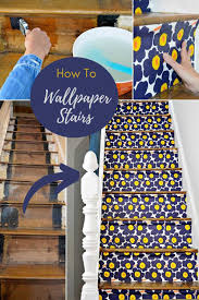 Download the perfect stairs pictures. How To Make Marimekko Wallpapered Stairs Pillar Box Blue
