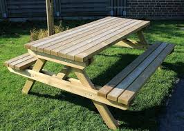 Alle picknicksets sind aus einem stück. Tisch Bank Kombination Bauanleitung Sitzgruppe Holzschutz Bank