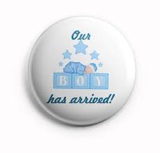 Enter quantity for button badges in different sizes. Avi 58mm Pin Badge White Our Baby Boy Has Arrived Regular Size R800211 Avixpress