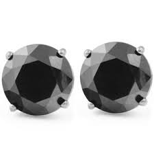 While the color and size of the diamonds is vital for stud earrings, the metal that they are set in is just as important. Pompeii3 2 1 2ct Black Diamond Studs Womens Earrings 14k White Gold Target