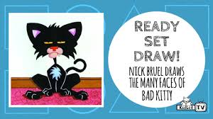 Books for people with print disabilities. Ready Set Draw How To Draw Bad Kitty Youtube