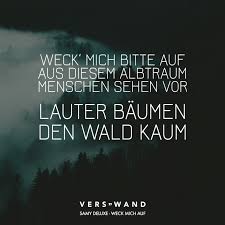 Weck Mich Bitte Auf Aus Diesem Albtraum Menschen Sehen Vor Lauter Baumen Den Wald Kaum Samy Deluxe Visual Statements Visual Statements Songtext Zitate Rap Zitate