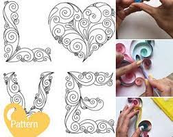 Please note that this is not tutorial, only a pattern collection. Quilled Templates Letters All Letters Patterns A Z How To Make Quilling Sign Templates Quilling Patterns Free Quilling Patterns Paper Quilling Patterns