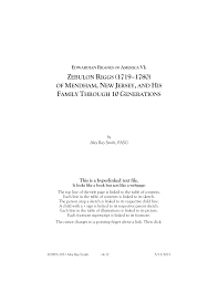 Zebulon Riggs Genealogy, Vol. 6