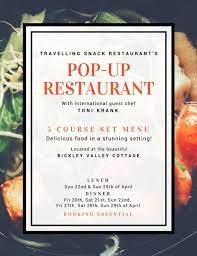 Maybe you would like to learn more about one of these? Pop Up Restaurant