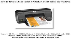 Hp drivers update utility for windows 7 64 bit updates your windows 7 64 bit drivers for hp laptops automatically. How To Download And Install Hp Deskjet D1660 Driver Windows 10 8 1 8 7 Vista Xp Youtube