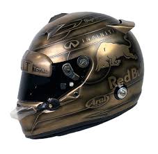 Sebastian vettel (2017) helmet collection 1/5 new sealed discontinued. 2014 Sebastian Vettel Monaco Gp Red Bull Racing Bronze Arai Gp6 Media F1 Helmet Racing Hall Of Fame Collection