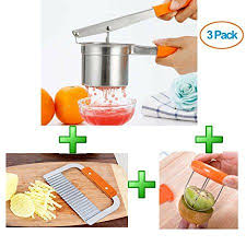 Potato Masher Ricer Wavy Crinkle Cutter Peeler And Grater Set Make French Fries Mashed Baby Food Fruit Veggie Juice Making French Fries Baby Food Recipes
