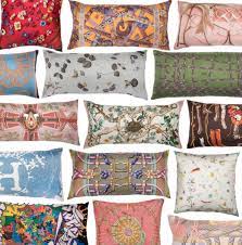 Tribute Goods Fine Linens Shop Our Vintage Hermes Silk Scarf Pillows Hermes Pillows Hermes Pillow Hermes Scarf P Hermes Pillow Hermes Home Vintage Hermes