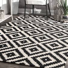 Black And White Diamond Area Rug Tuscan Scandinavia Diamond Rug Contemporary Wool Rugs Black Area Rugs Cool Rugs