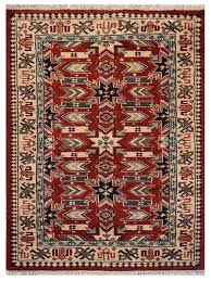 afghan wool silk rectangle rug