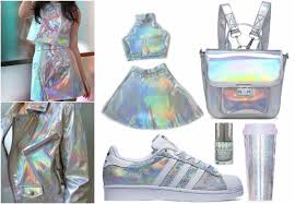 Weltall Kostum Selber Machen Holografisch Farbe Accessoires Fashing Party Carnival Weltall Kostum Alien Kostum Damen Ausserirdischer Kostum