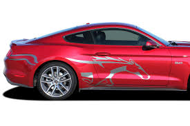2018 2019 Ford Mustang Steed Pony Style Horse Side Stripes Vinyl Decal Graphics Kit