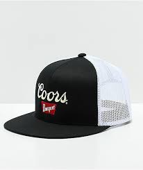 Brixton X Coors Sig Ii Black White Trucker Hat Zumiez